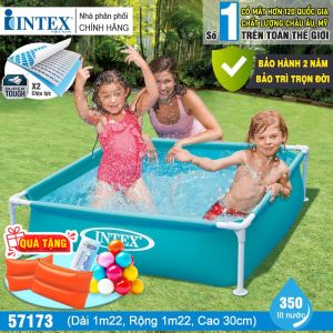 Bể bơi khung kim loại mini 1m22 cho bé INTEX 57173