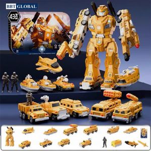 Đồ chơi lắp ráp Robot nam châm từ ô tô chiến đấu 43 chi tiết XH8529