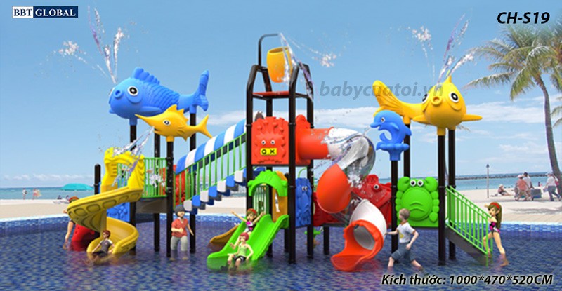 Cầu trượt liên hoàn công viên nước SH-S19