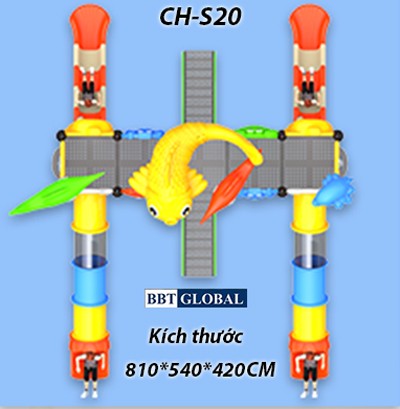 Cầu trượt liên hoàn công viên nước SH-S20