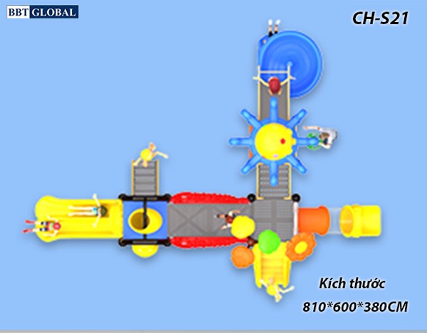 Cầu trượt liên hoàn công viên nước SH-S21