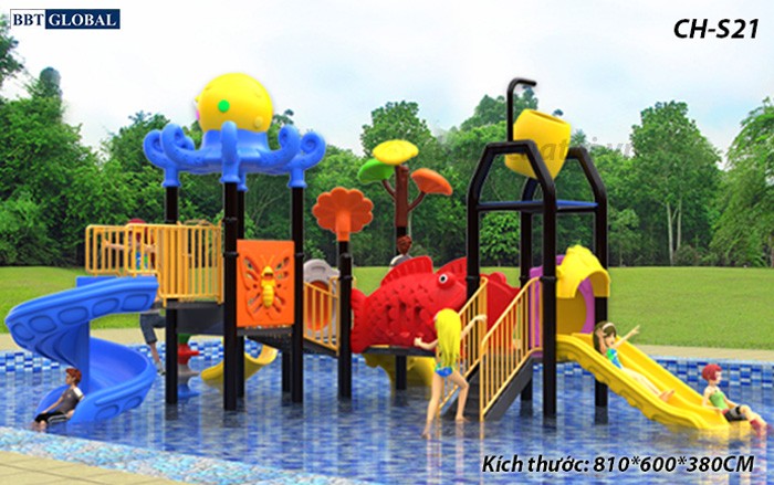 Cầu trượt liên hoàn công viên nước SH-S21