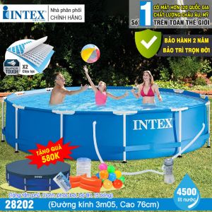 Hồ bơi di động tròn có máy lọc nước 3m05 INTEX 28202