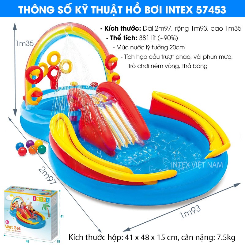 Bể bơi phao có cầu trượt INTEX 57453