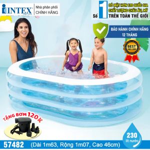 Bể bơi phao 3 tầng INTEX hình Oval 57482 (163*107cm)