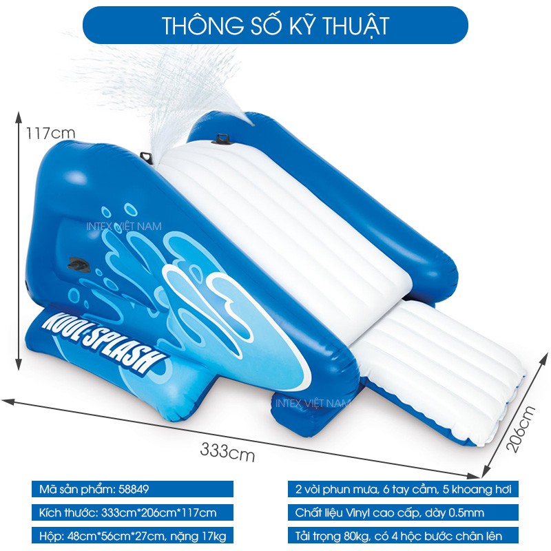 Cầu trượt phao mẫu mới INTEX 58849