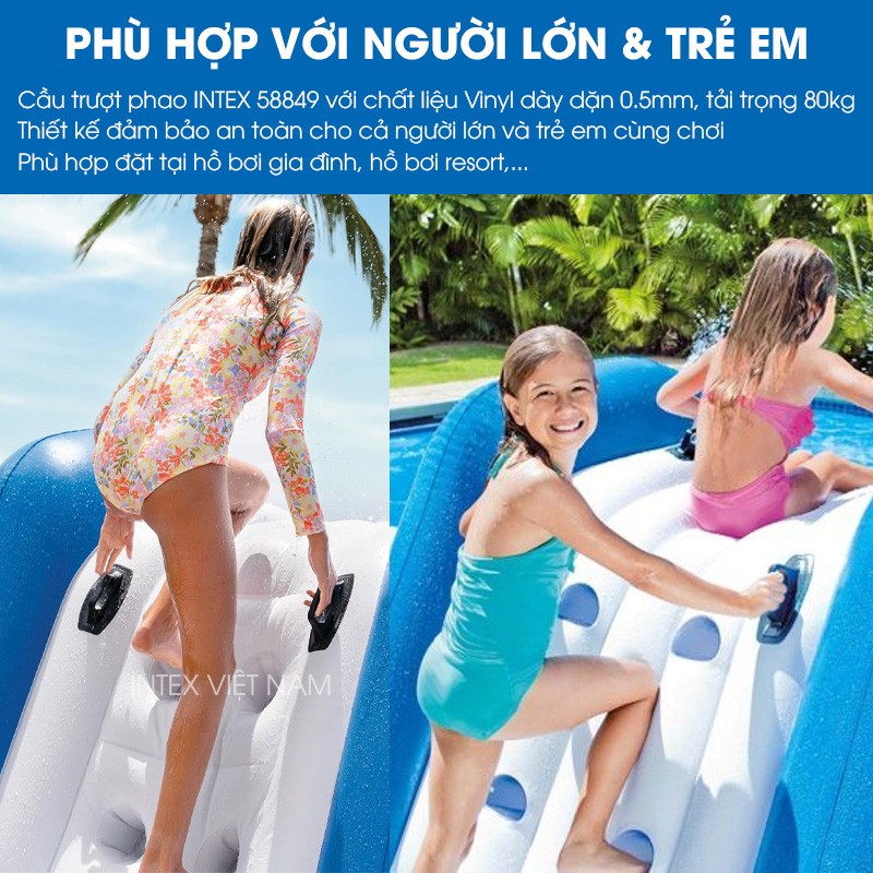 Cầu trượt phao mẫu mới INTEX 58849