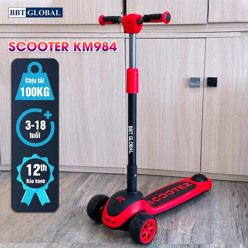 Xe trượt scooter cho bé BBT Global bánh sáng KM984