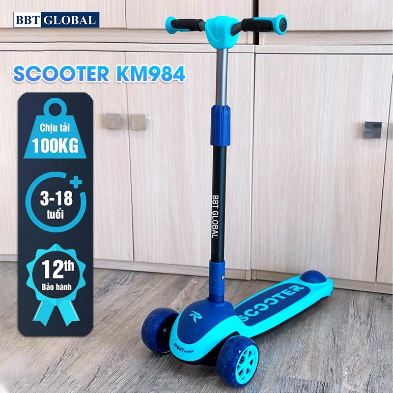Xe trượt scooter cho bé BBT Global bánh sáng KM984