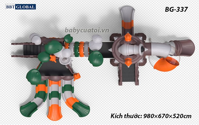 Cầu trượt liên hoàn cao cấp nhập khẩu BG-337