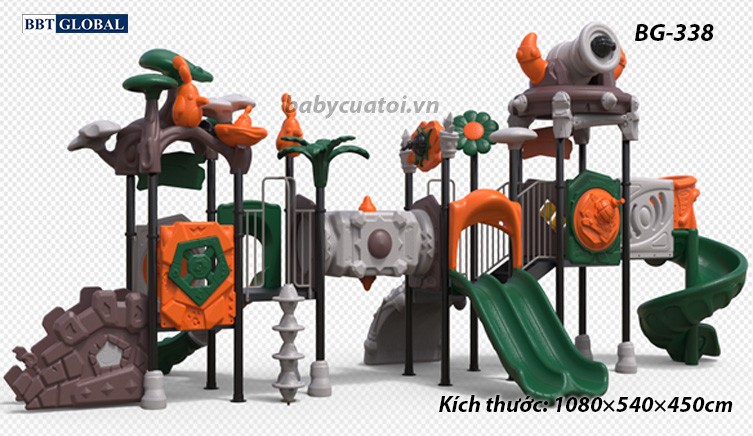 Cầu trượt liên hoàn cao cấp nhập khẩu BG-338