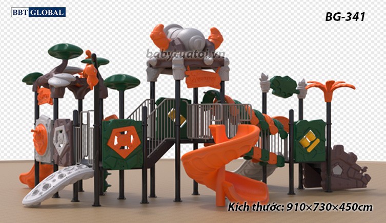 Cầu trượt liên hoàn cao cấp nhập khẩu BG-341