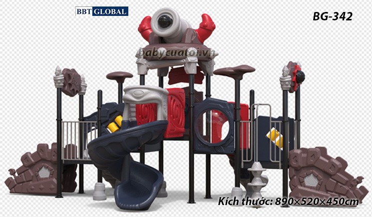 Cầu trượt liên hoàn cao cấp nhập khẩu BG-342