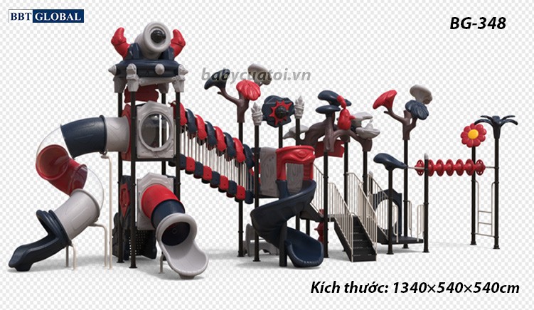 Cầu trượt liên hoàn cao cấp nhập khẩu BG-348
