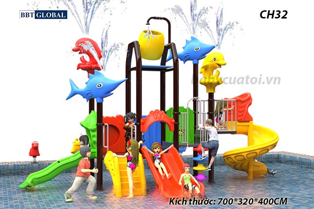 Cầu trượt liên hoàn công viên nước CH32