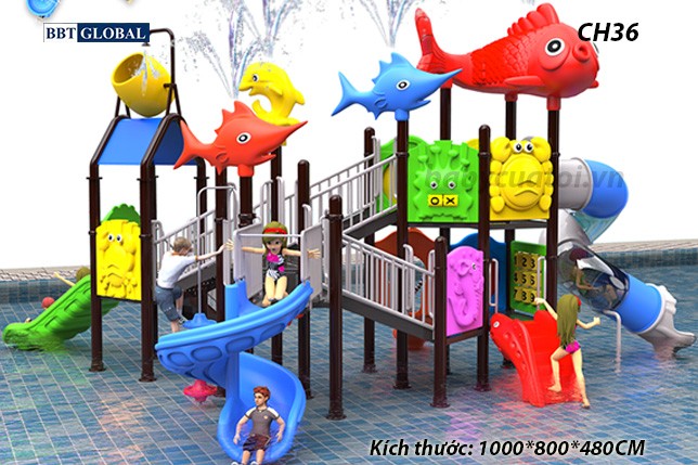 Cầu trượt liên hoàn công viên nước CH36