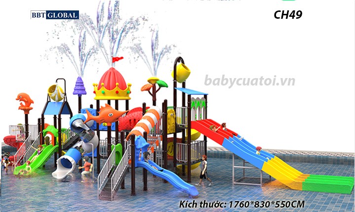 Cầu trượt liên hoàn công viên nước CH49