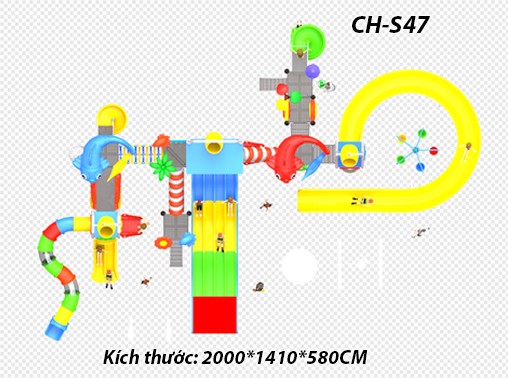 Cầu trượt liên hoàn công viên nước CH-S47