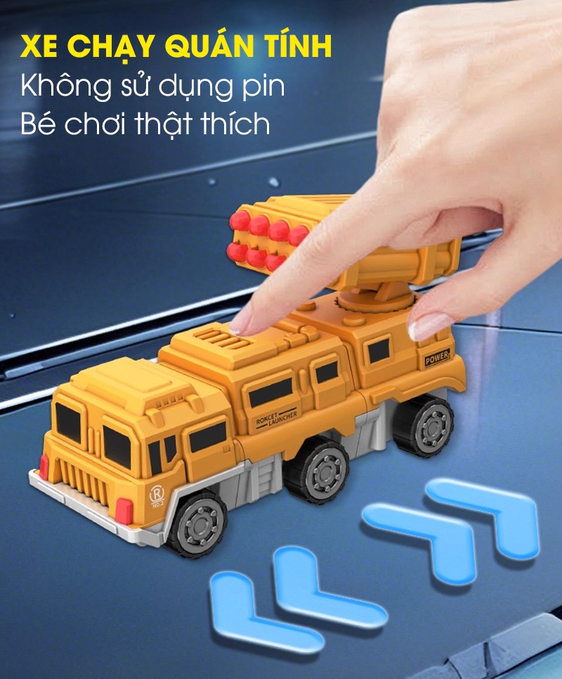Đồ chơi lắp ráp Robot nam châm từ ô tô chiến đấu 43 chi tiết XH8529