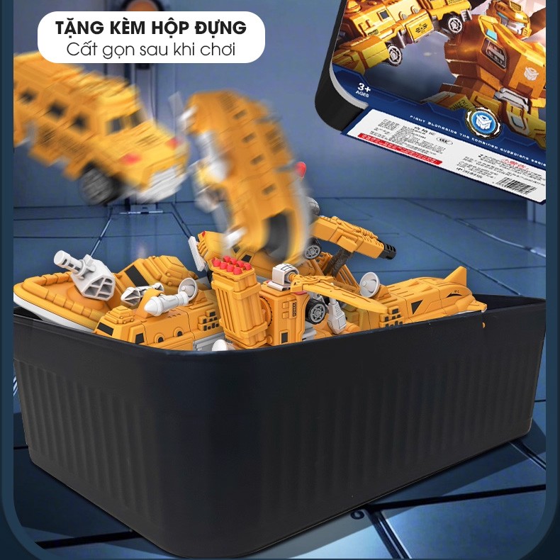 Đồ chơi lắp ráp Robot nam châm từ ô tô chiến đấu 43 chi tiết XH8529