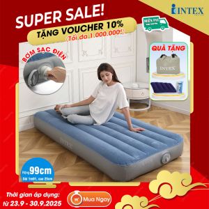 Giường hơi đơn cao cấp tích hợp bơm và bộ lưu điện INTEX 64187