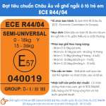 Ghế ngồi ô tô cho bé xoay 360 độ, an toàn cho trẻ sơ sinh GX303 Be