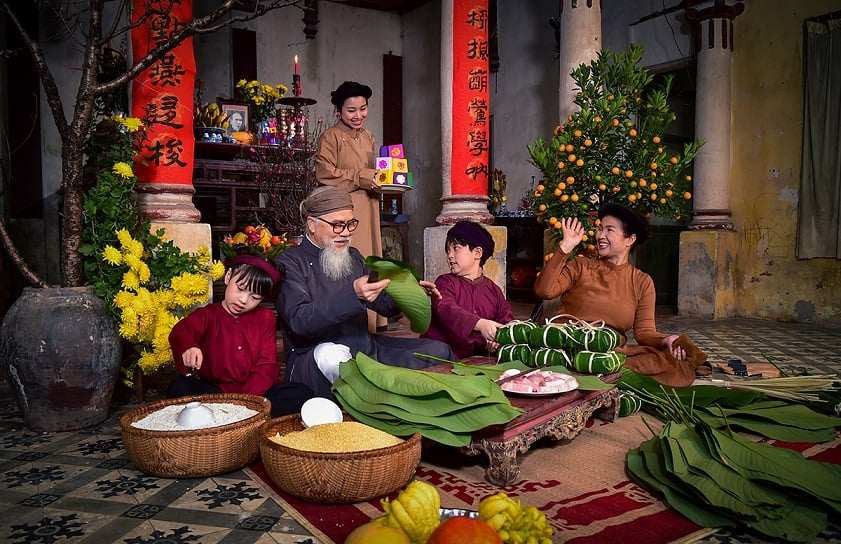 An toàn cho bé dịp Tết bánh chưng