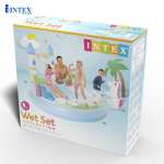 Bể bơi phao cầu trượt lâu đài cổ tích ngựa pony INTEX 56148