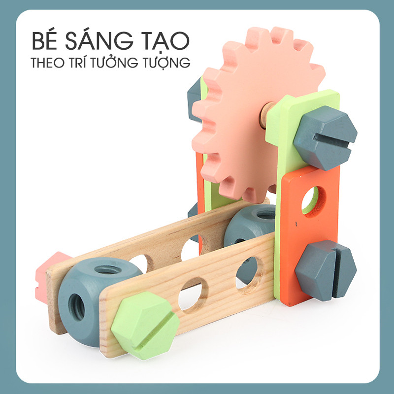 Bộ đồ chơi gỗ vali dụng cụ sửa chữa MSN20016