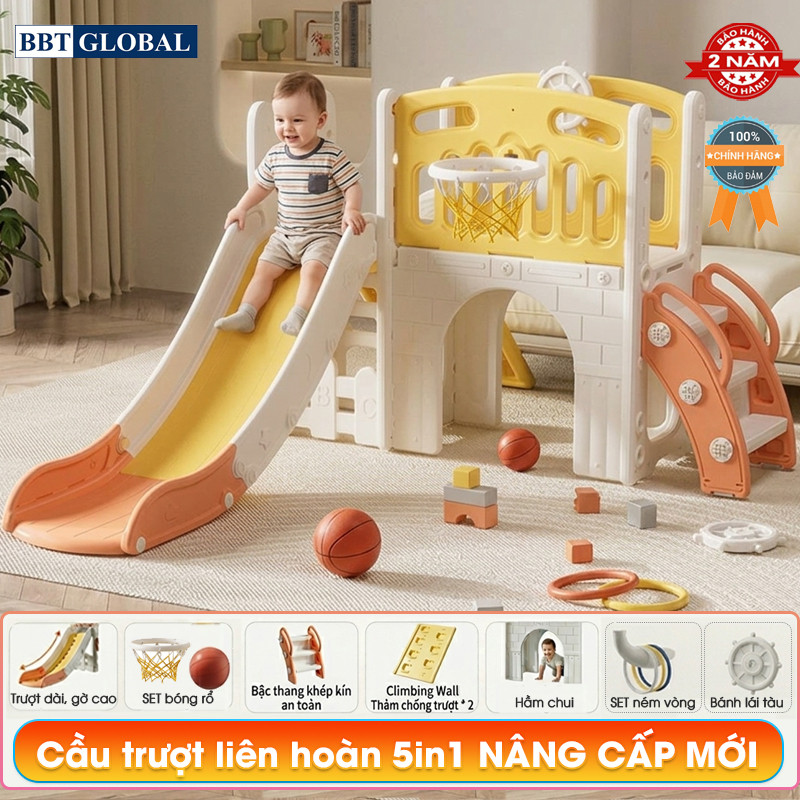 Cầu trượt liên hoàn kết hợp leo núi và hầm chui BBT Global BSL412