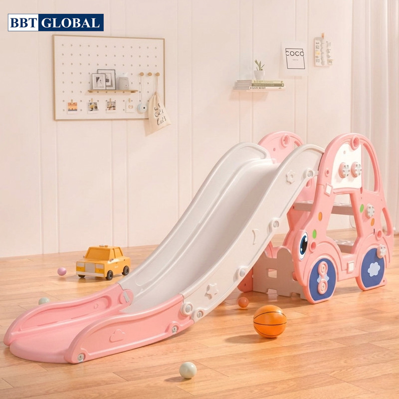 Cầu trượt cho bé BBT Global ô tô máng dài BSL422