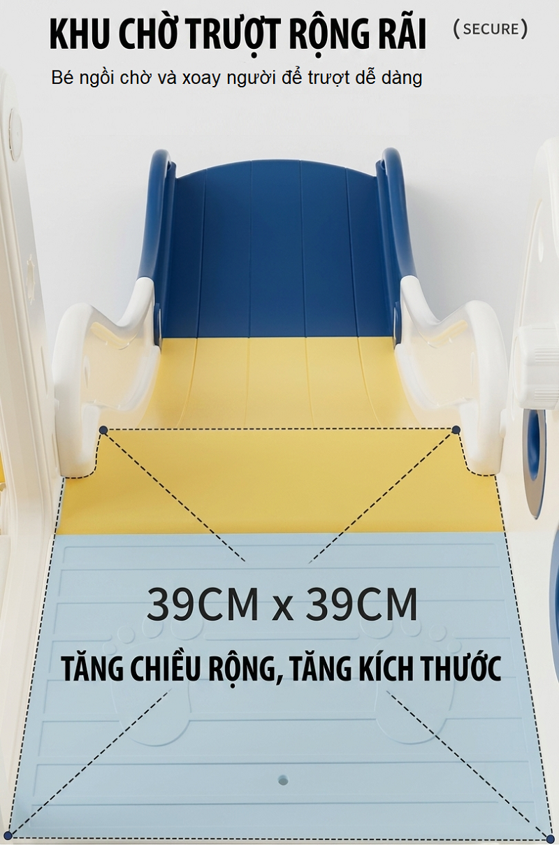 Cầu trượt xích đu liên hoàn kết hợp vận động đa năng BBT Global BSL414