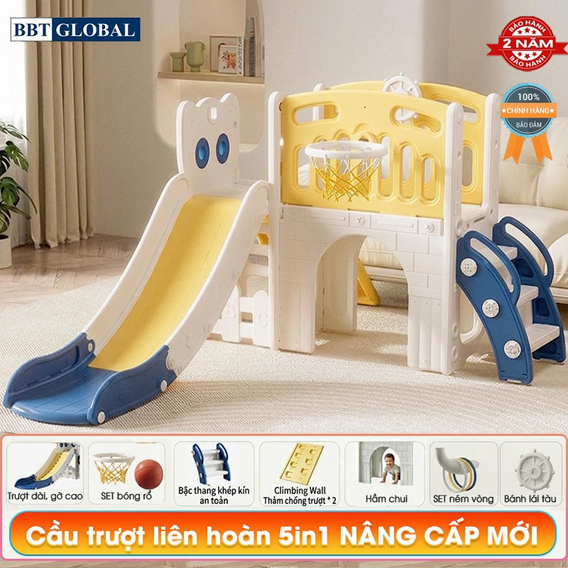 Cầu trượt liên hoàn kết hợp leo núi và hầm chui BBT Global BSL412