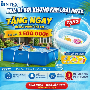 Bể bơi khung kim loại chữ nhật 3m*2m INTEX 28272