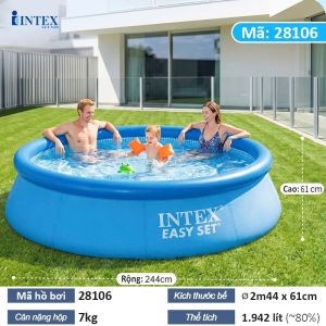 Bể bơi phao cổ tròn đường kính 2m44 INTEX 28106
