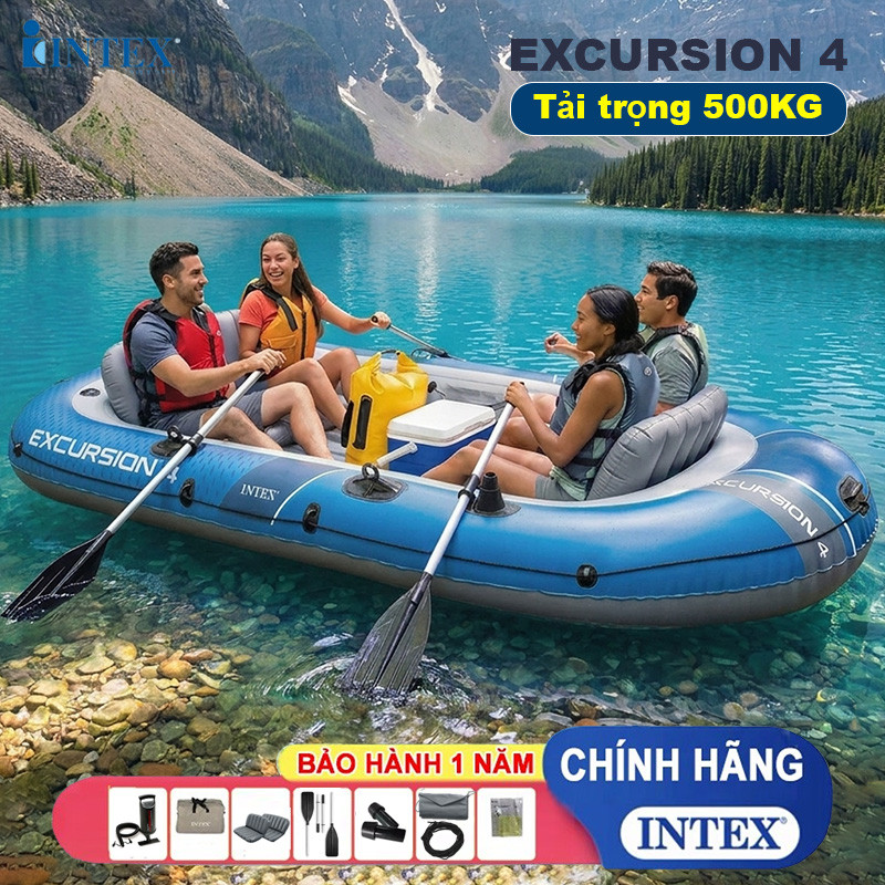 Thuyền hơi EXCURSION 4 mẫu mới INTEX 66324