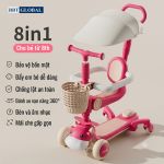 Xe đẩy kết hợp scooter 8in1 đa năng cho bé KM910