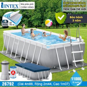 Bể bơi khung kim loại chịu lực cao cấp PREMIUM dài 4m88 INTEX 26792