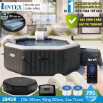Bể bơi sục massage có máy lọc tạo clo từ muối 2m01 INTEX 28458