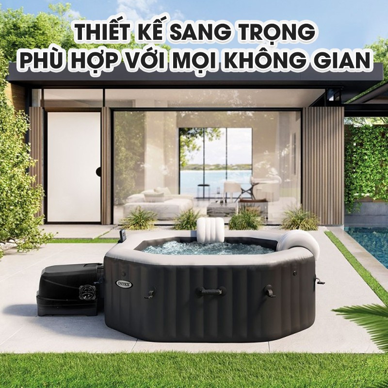 Bể bơi sục massage có máy lọc tạo clo từ muối 2m01 INTEX 28458