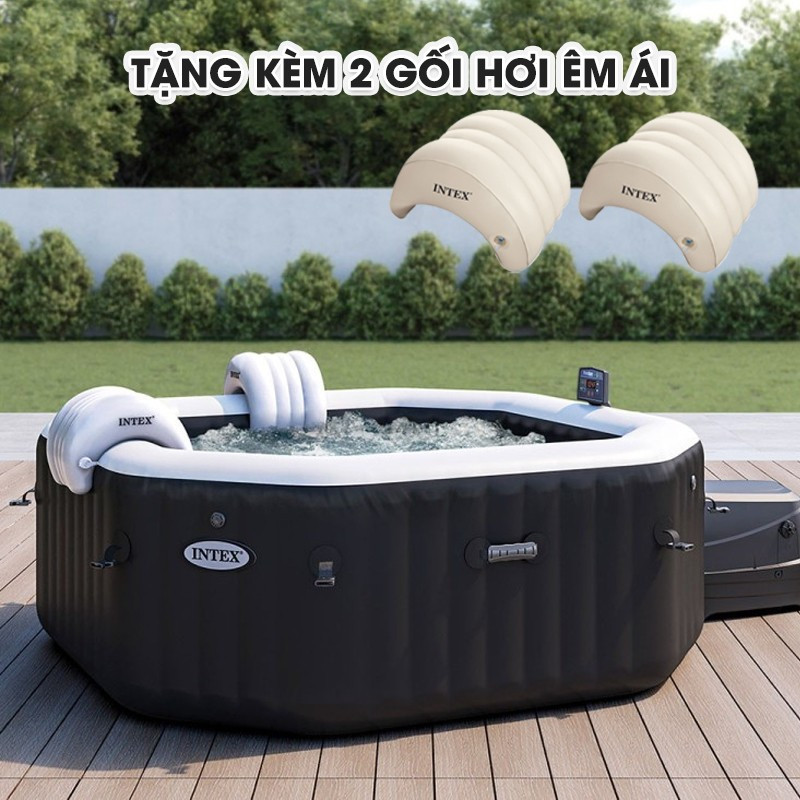 Bể bơi sục massage có máy lọc tạo clo từ muối 2m01 INTEX 28458