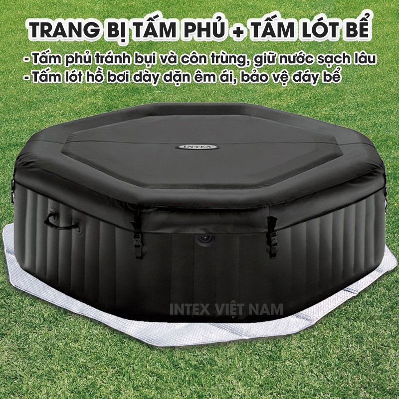 Bể bơi sục massage có máy lọc tạo clo từ muối 2m01 INTEX 28458