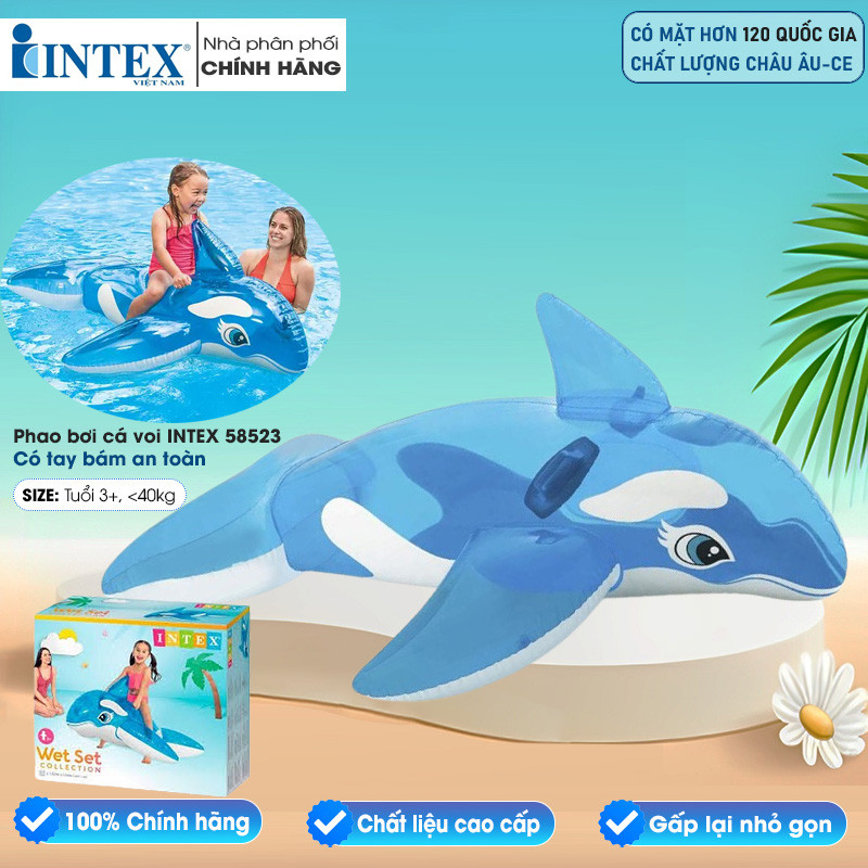 Phao bơi cá voi xanh INTEX 58523