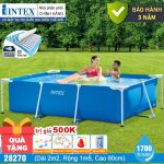 Bể bơi khung kim loại chữ nhật 2,2m*1,5m INTEX 28270
