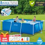 Bể bơi khung kim loại chữ nhật 3m*2m INTEX 28272