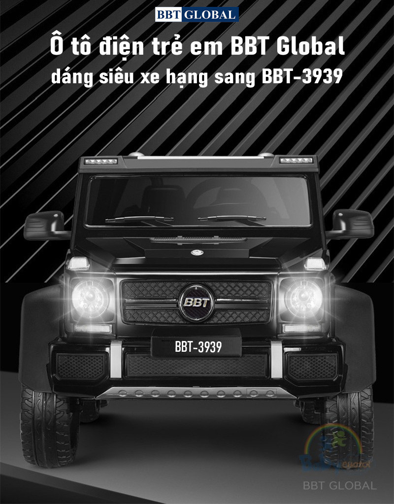 Xe ô tô điện trẻ em BBT Global cỡ lớn dáng xe hạng sang BBT-3939