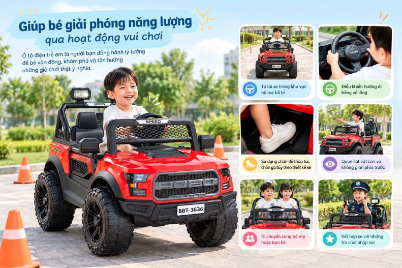 Sự kết hợp giữa tay, mắt và chân: Ô tô điện hỗ trợ phát triển kỹ năng vận động