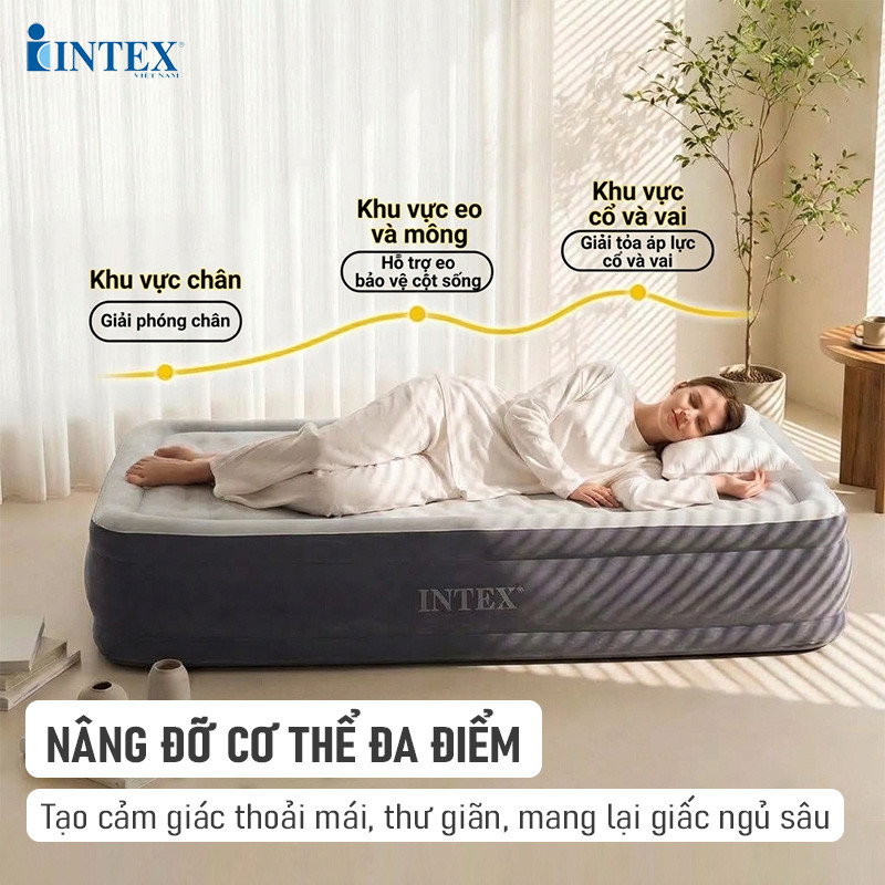 Giường hơi đơn tự phồng cao cấp 99cm Intex 64412