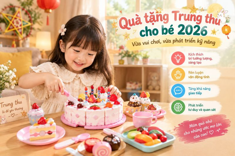 Đồ chơi cắt bánh quà tặng trung thu cho bé