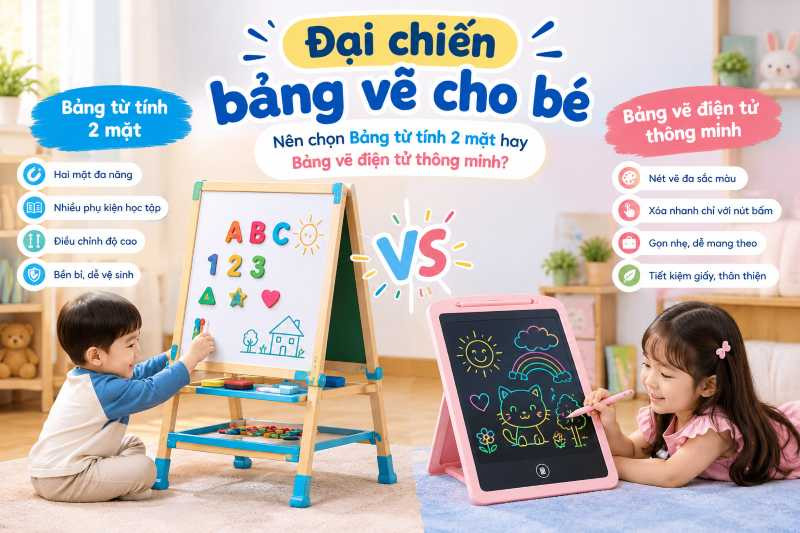 Nên lựa chọn bảng vẽ cho con nào?
